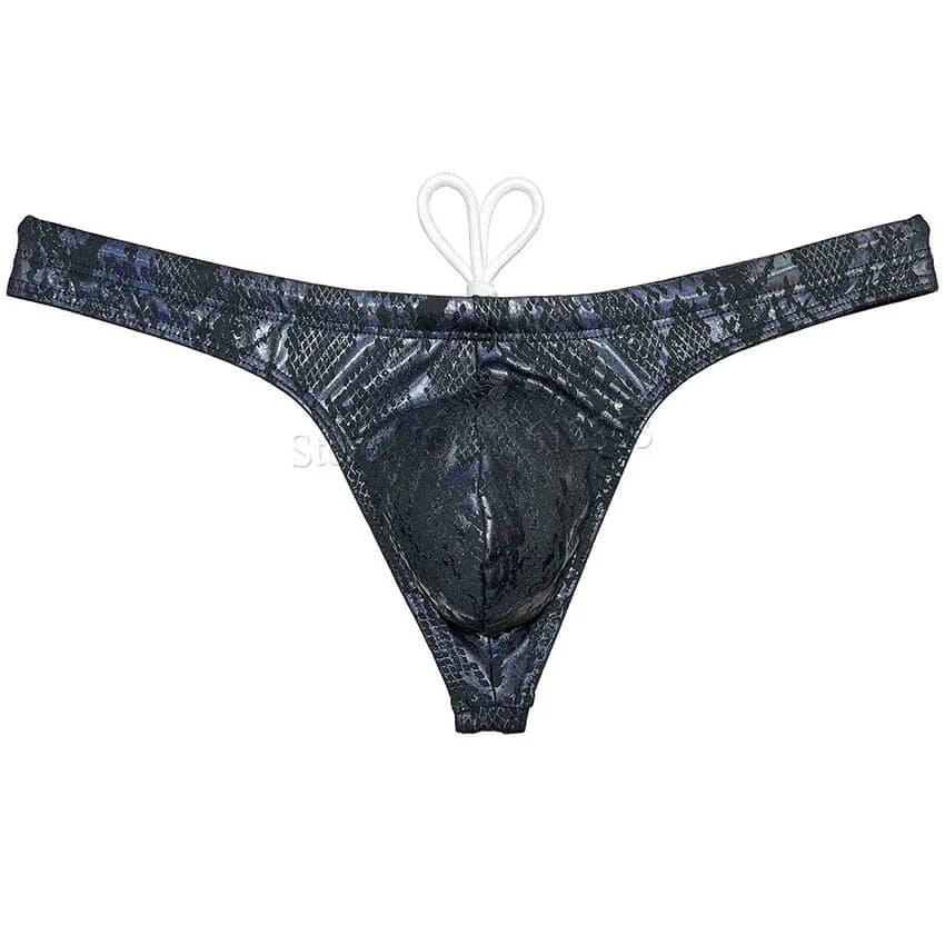 Men's Sexy Swimming Thong Internal Drawstring Swimwear Men Swim G string Beach Bikini Lined Sport Swimsuit