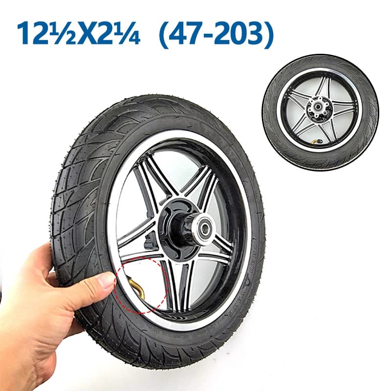 12 1/2X2 1/4 62-203 ruote pneumatico da 12.5 pollici + cerchi in lega adatti a molti scooter elettrici a Gas e e-Bike, bicicletta elettrica pieghevole
