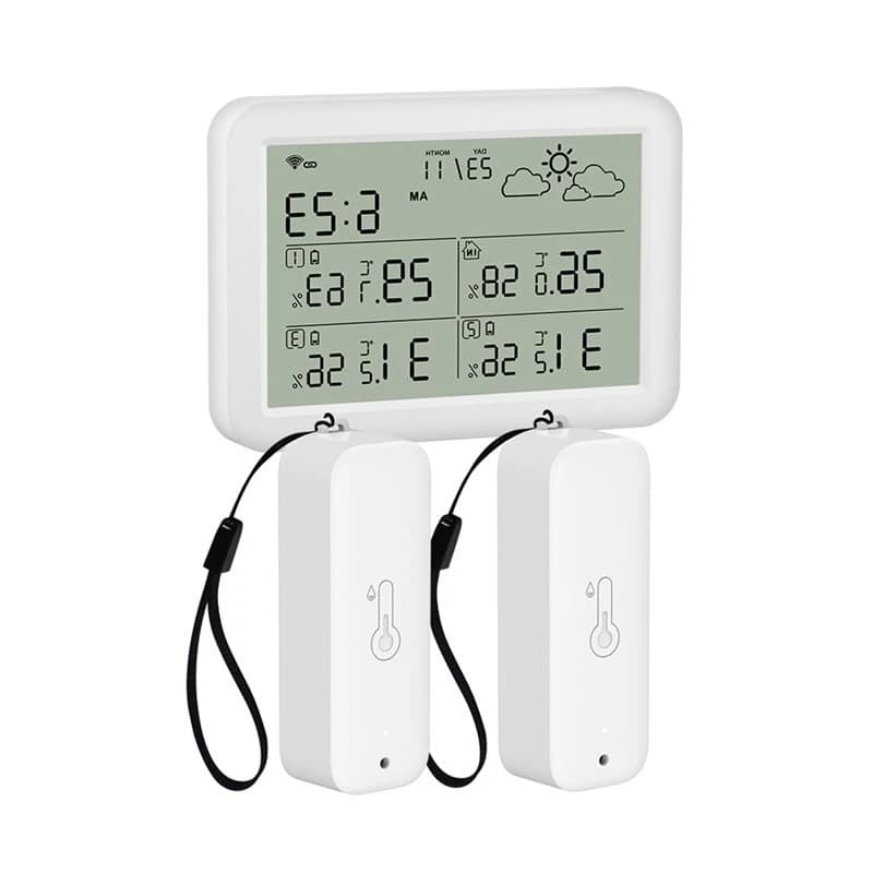 PORK-Tuya Wifi Thermometer Hygrometer Temperature& Humidity Sensor Smart Device With App Alert System For Home Monitoring