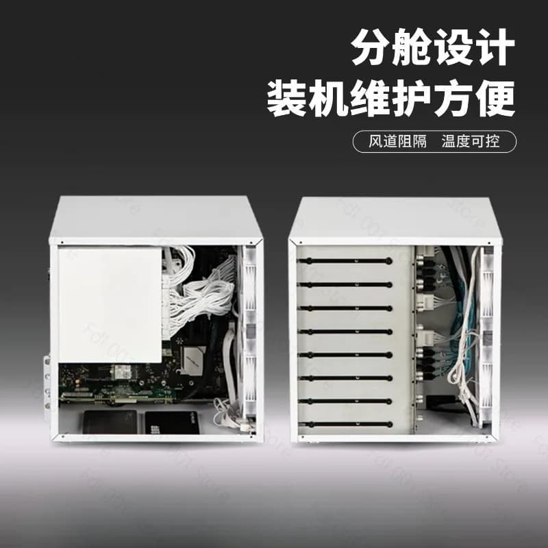 8-Bay NAS Tower Case - Backplane ATX Power Supply MATX Full-Height PCIe Expansion for Storage And Server Applications