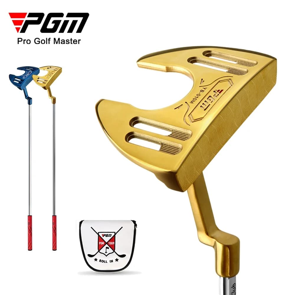 PGM nuovo putter da golf Autentico driver Golf Men's Club Putter blu/oro con linea di vista Grande impugnatura Stabilità di colpire TUG023