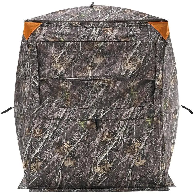 Hunting Blind 2-3 Person For Turkey Deer Hunting, Portable Camouflage Tent, Tri-Leg Chair Carrying Bag, Silent Zipper Door Window, Durable Concealed Shelter