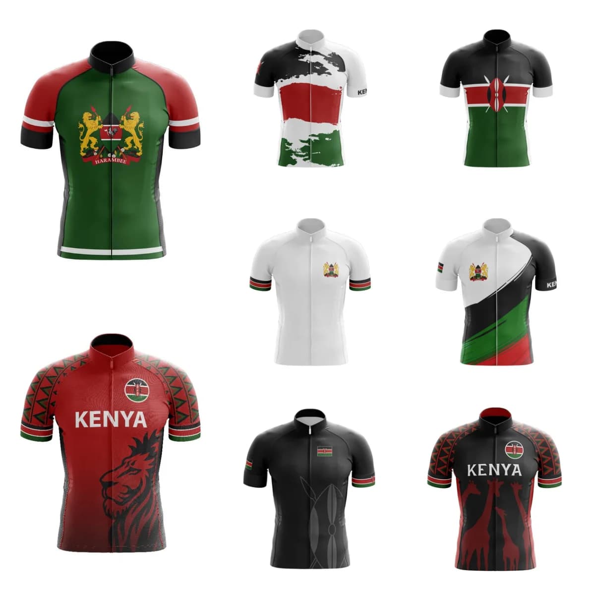 Kenya Club Cycling Clothing Men's Bike Sweater Men's Bike Sweater Men's Sports Bicycle Sweater Shorts with Cycling Bikes
