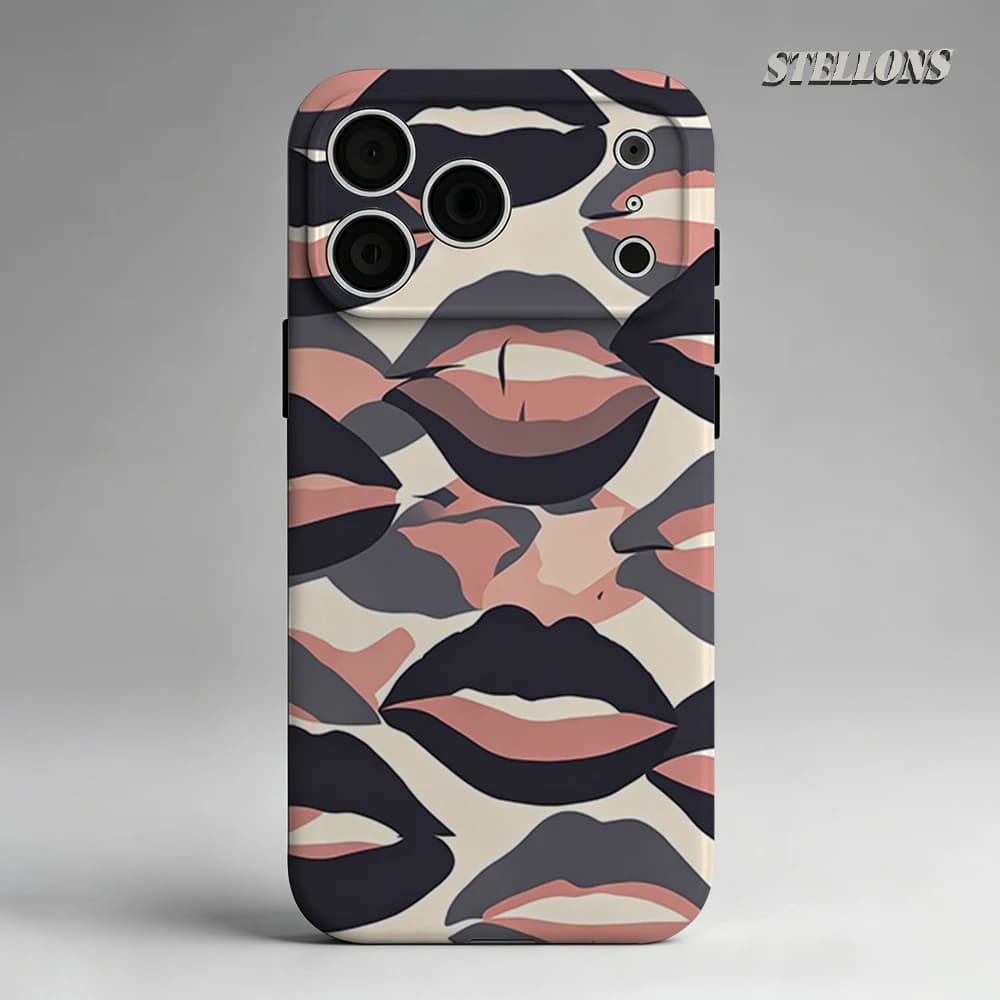 Stylized Lips Phone Case For Magnetic Phone Case for IPhone 17 16 15 14 13 Pro Max Plus Single Double-layer tough Case