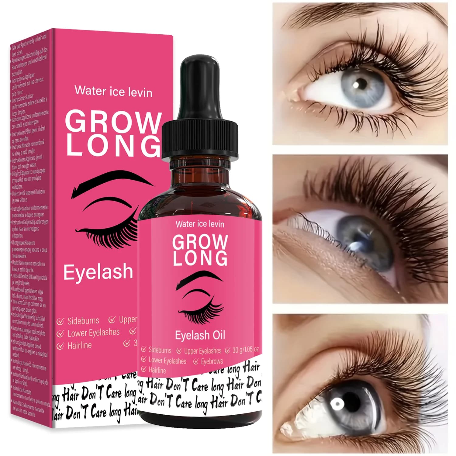 Eyelash and Eyebrow serum with hyaluronic acid, collagen and niacinamide – Nutrient and strengthening oil for eyelashes and eyebrows 30g