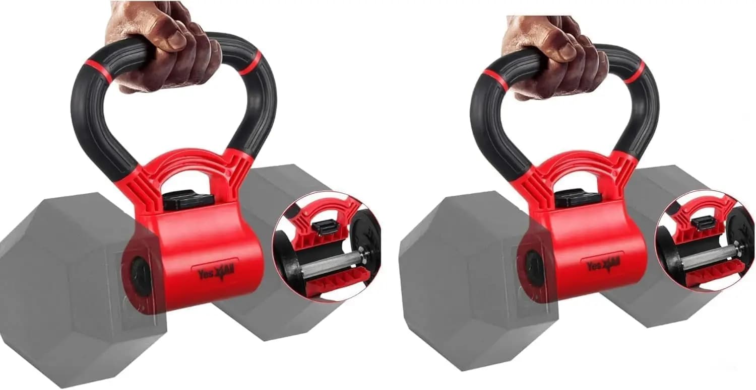 Impugnatura per Kettlebell, Maniglia per Manubri, Trasforma i Manubri in Kettlebell per Palestra Domestica, Kettlebell per Pesi