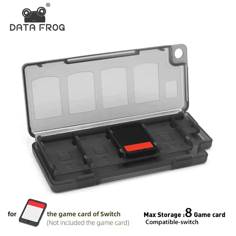 DATA FROG Custodia per carte da gioco portatile 8 in 1 per scatola di immagazzinaggio per console Switch Porta cartucce Accessori da viaggio