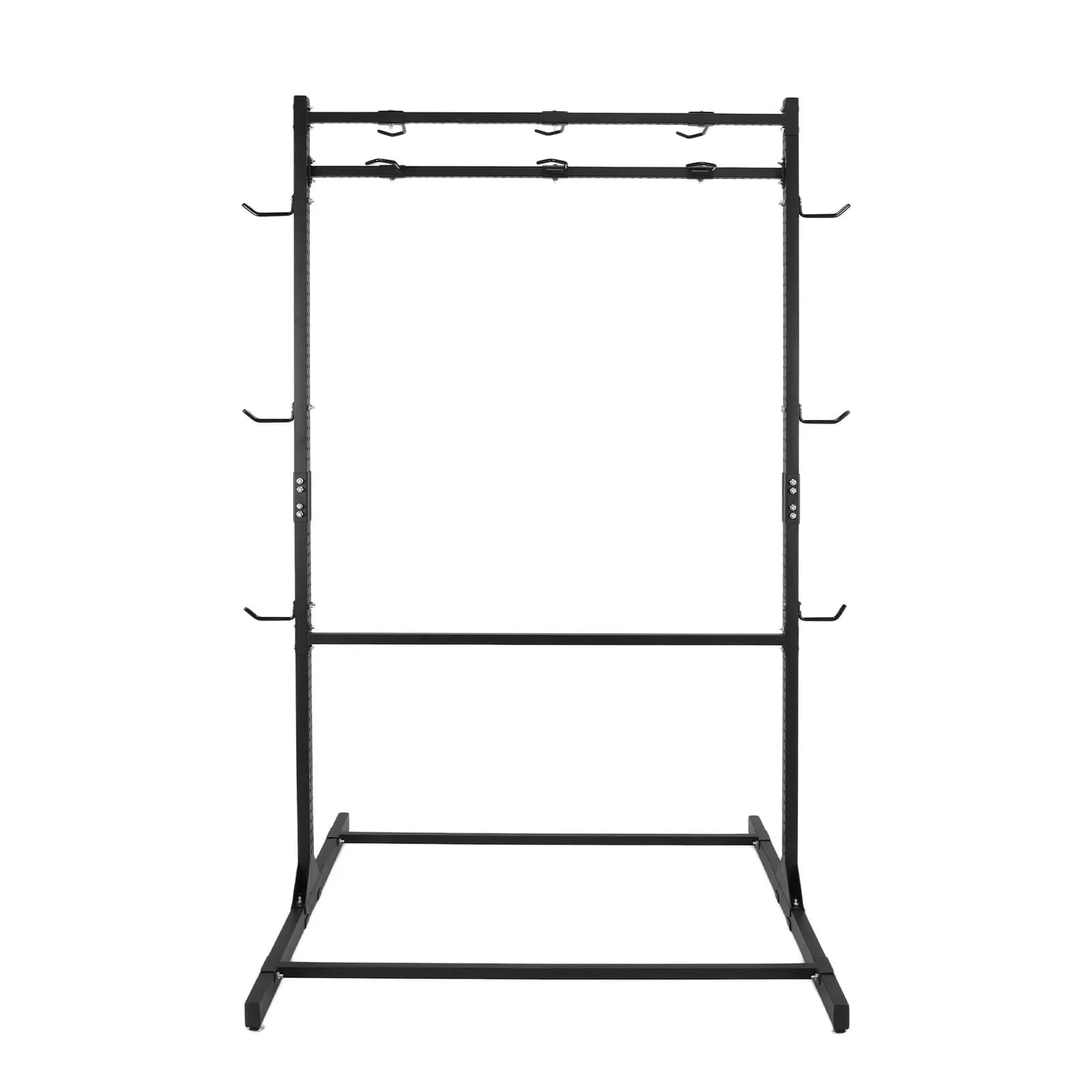 Portabici verticale da pavimento con ganci regolabili, porta biciclette fino a 6 bici e 6 caschi, per casa e garage