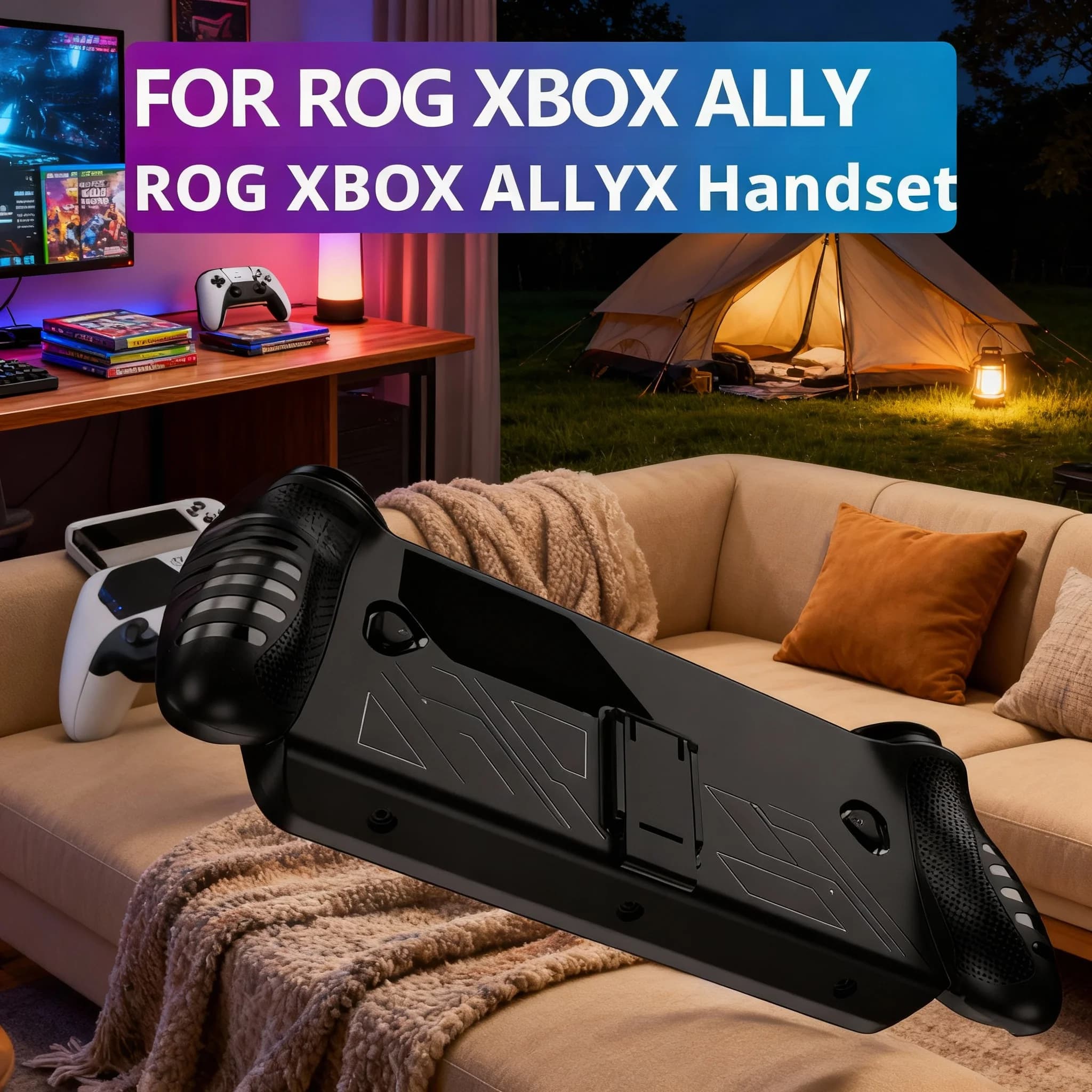 For ROG Xbox Ally X TPU Protective Case Anti Slip Scratch Resistant Waterproof Protective Case With Back Bracket Game Accessory