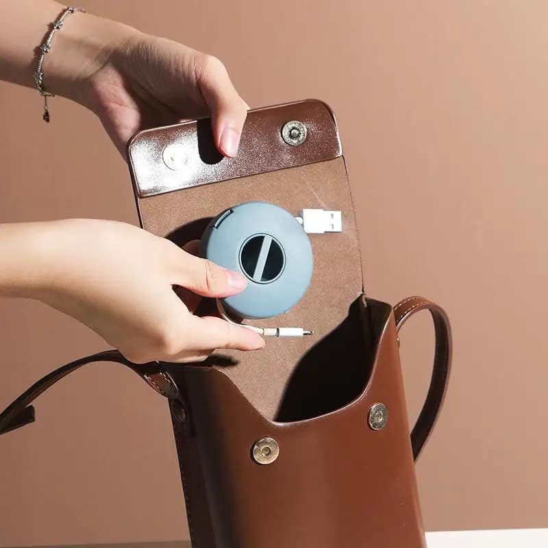 New Data Cable Storage Box Cable Winder Organizer And Storage Artifact Mini Portable Anti- Cable Winder