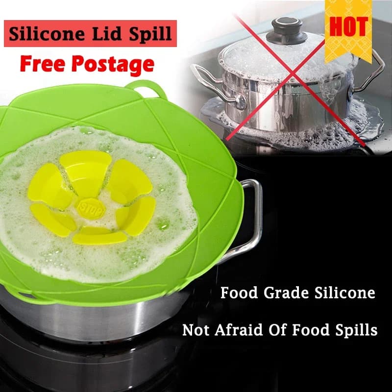 Coperchio in Silicone resistente al calore da 26CM coperchio per tappo antigoccia per pentola accessori da cucina multiuso utensili da cucina cassaforte per microonde