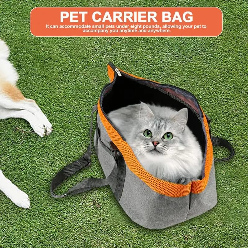 Marsupio per gatti Borsa da trasporto per animali regolabile traspirante Borsa da trasporto per gatti Borsa da viaggio per animali domestici Borsa a tracolla portatile