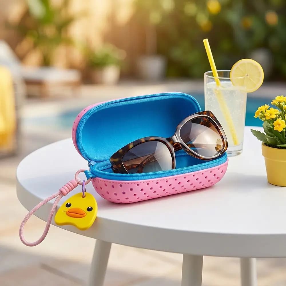 EVA Material Swimming Goggles Case Breathable Design Soft Case Portable Goggles Bag Drainage Hole Waterproof