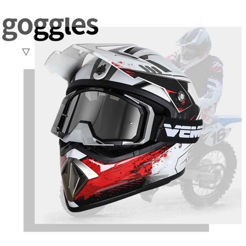Motorcycle Goggles Motocross Dustproof Anti-Fog UV Protection Helmet Glasses for Men Women ATV Dirt Bike MTB Riding Outdoor