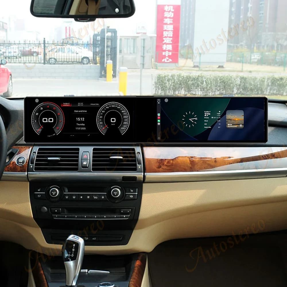 Dual Screen Android Car Radio Carplay Screen For BMW X5 E70 X6 E71 X6M X5M 2007-2013 Multimedia Player GPS Navigation HeadUnit