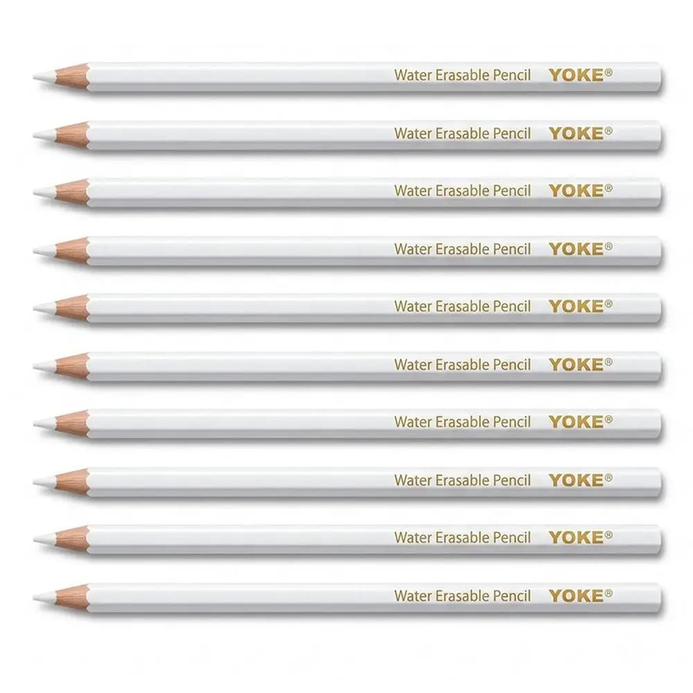 New Wood Water Soluble Pencil White Water Soluble Tailor Marking Pencil Disappearing Mark Fabric Marking Pencil Tailoring Tools