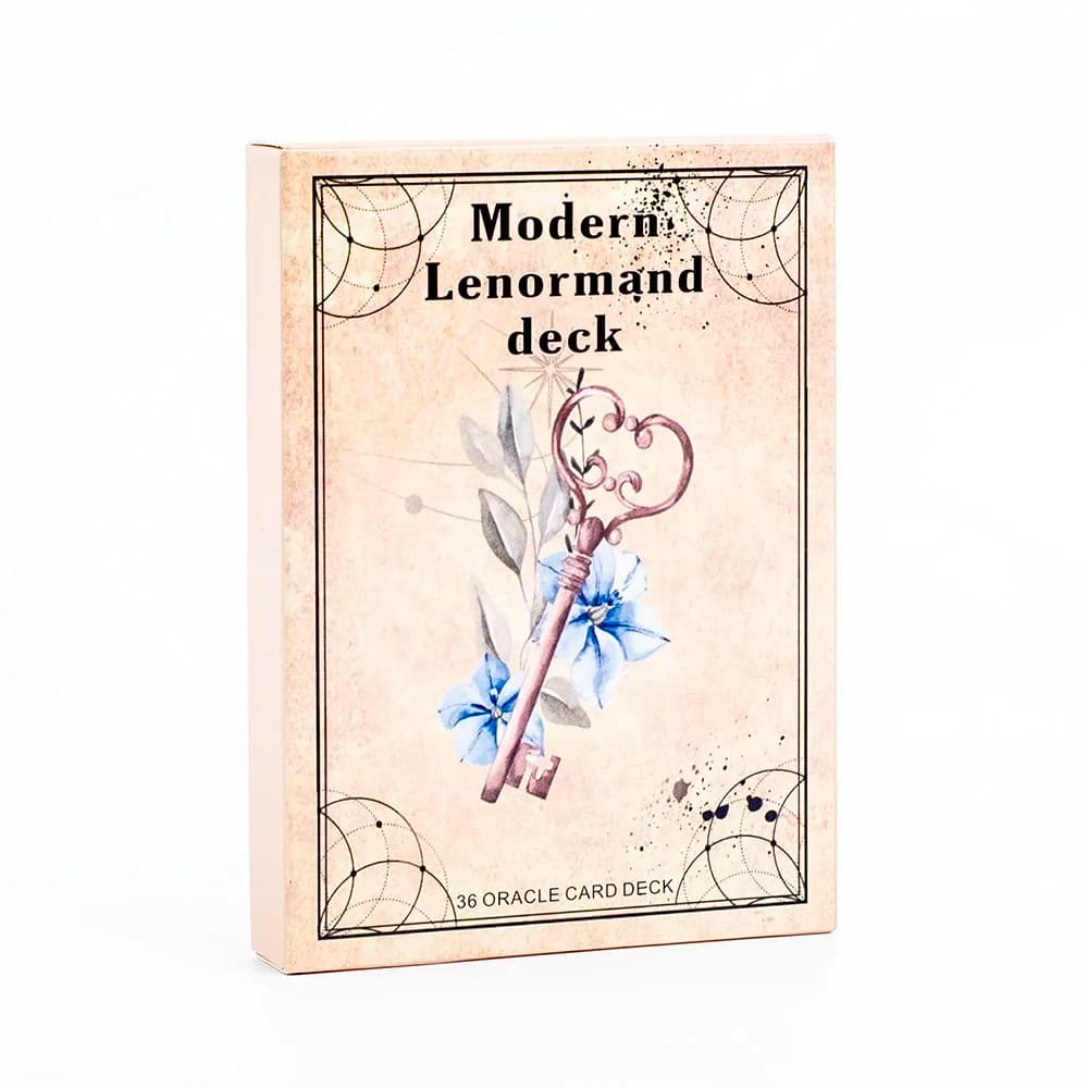 Moderno gioco da tavolo Lenormand Deck Versione inglese 36 Mazzo di carte 10,3 * 7,3 cm Gioco per feste in famiglia splendidamente illustrato