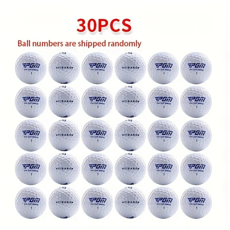 30 pcs PGM Golf Balls - Golf competition balls, double-layer practice balls, high-bounce new balls. Two-layer golf balls designe