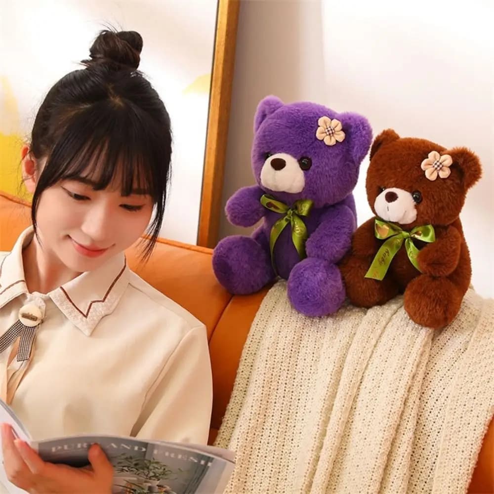 Peluche Orsetto Adorabile, Giocattoli in Peluche per Camera da Letto e Divano, Orsetto Kawaii Seduto, Bambola in Peluche 20cm, Cuscini Decorativi a Forma di Orso per la Casa