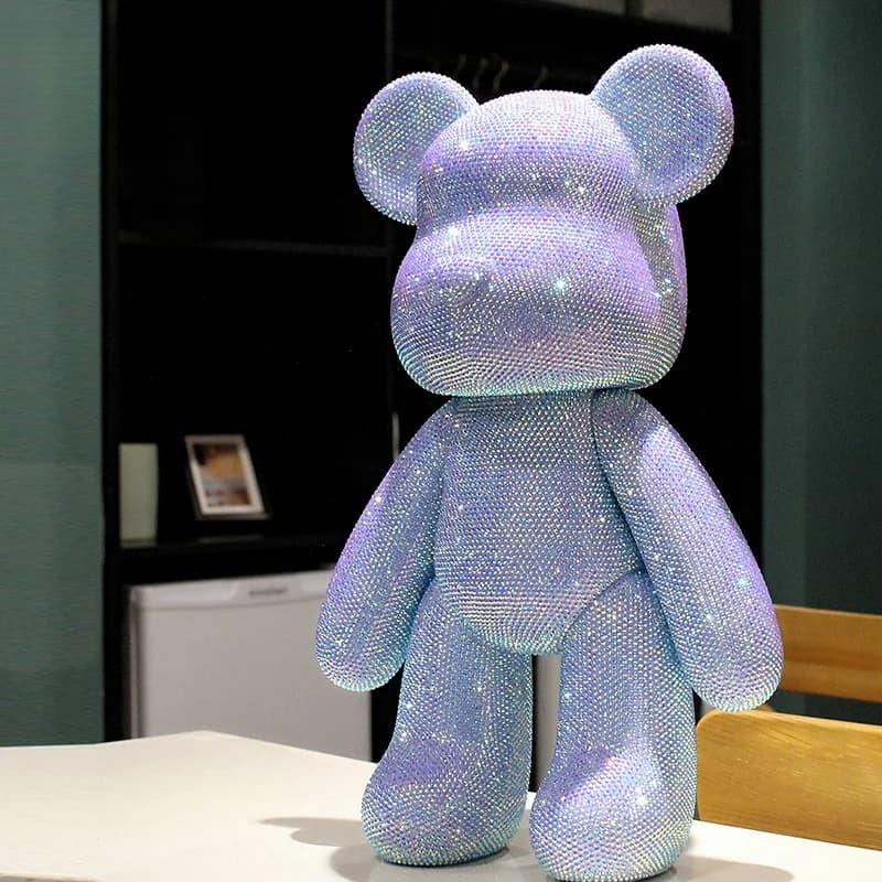 Grandi figurine di orsi con diamanti Strass fai da te Statua di orso violento Pittura artistica Figura in vinile Gioielli per bambole Punto croce Regali giocattolo per bambini