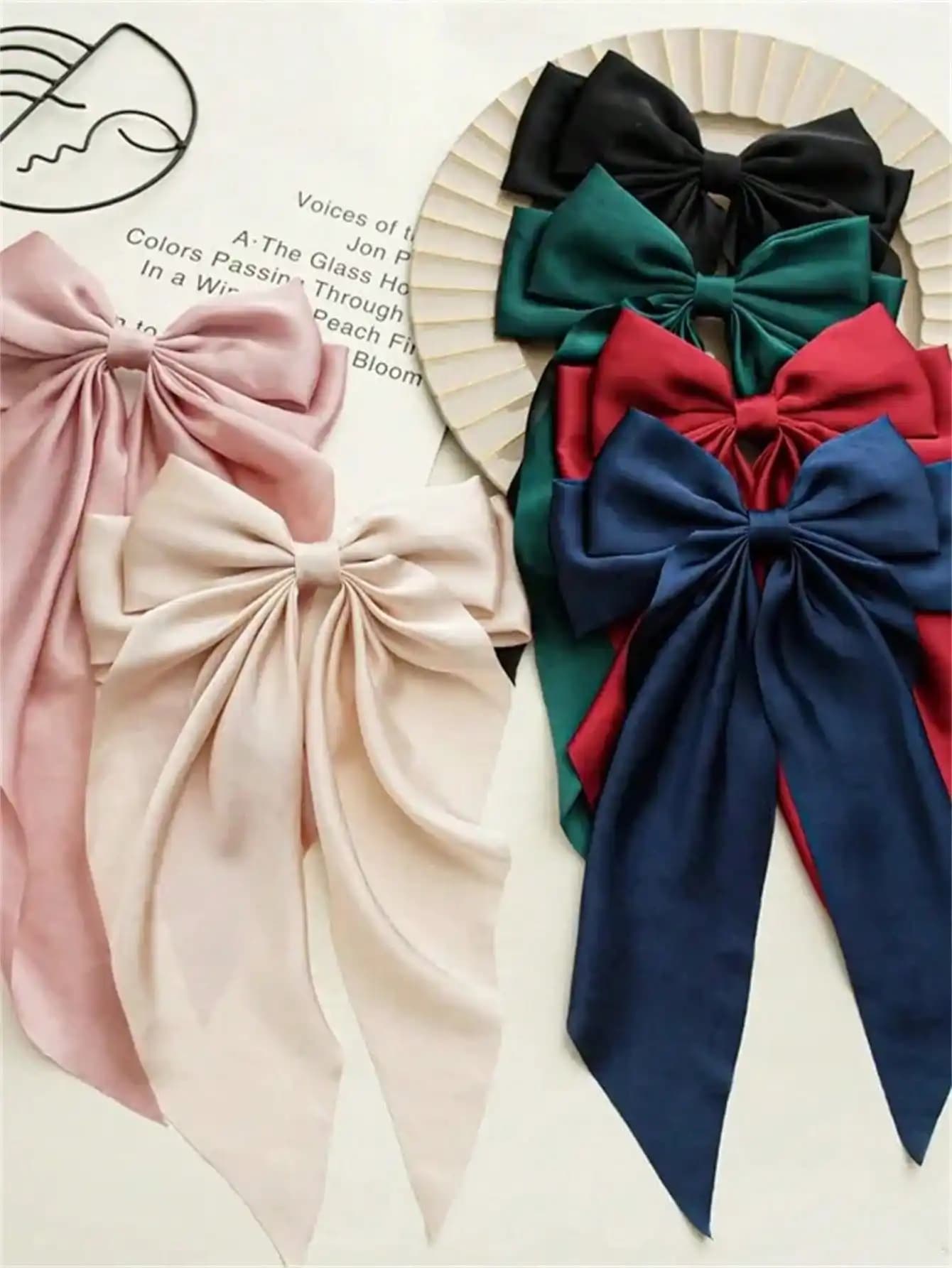 6 star yarn with spring clip, hair clips for women