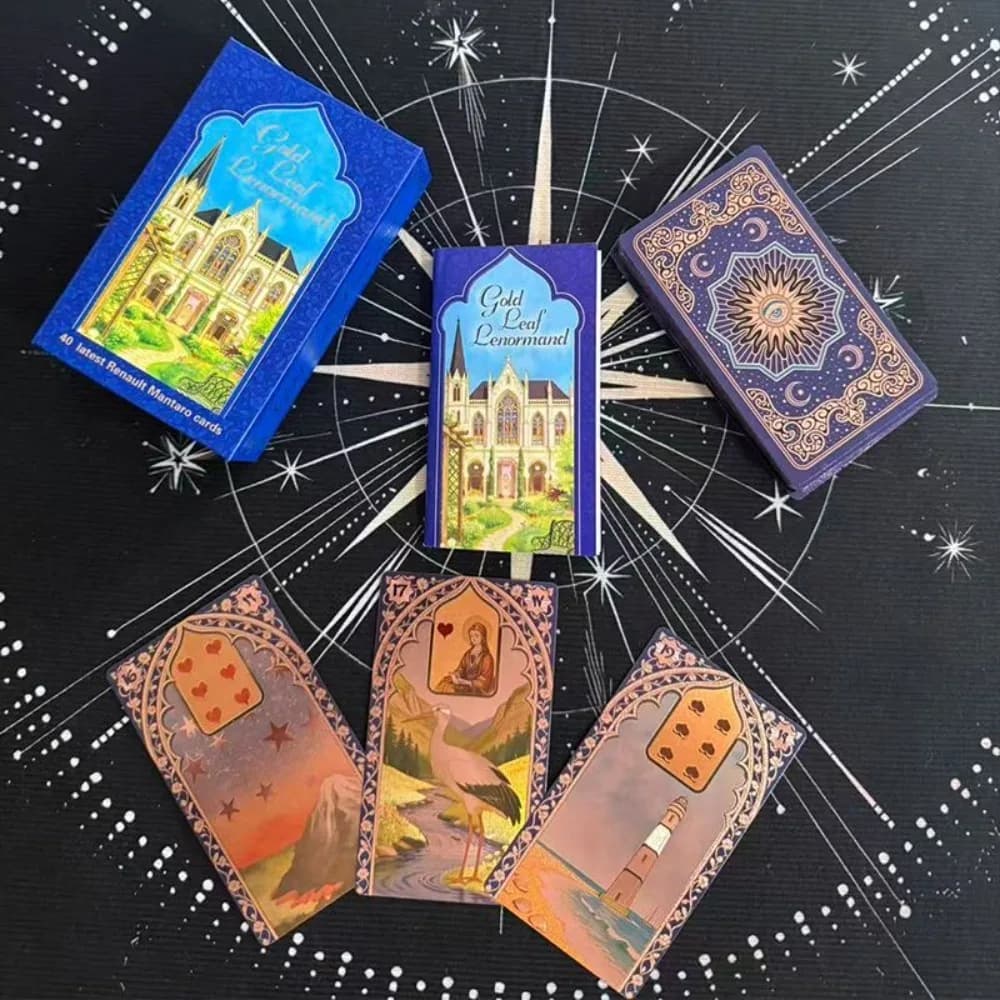 Carte Oracolo Rana George Lenormand 12*7cm 40 Pezzi Carte in PET Impermeabili per Divinazione e Previsione del Futuro - Mazzo di Lusso Durevole