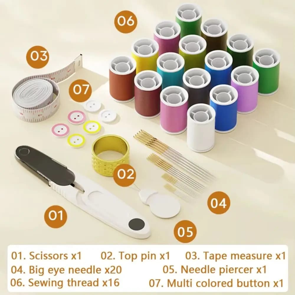 Nuovo set di scatole da cucito magnetiche portatili Kit da cucito magnetico durevole a doppio strato Pratica scatola da cucito per uso domestico Strumenti per cucire a mano