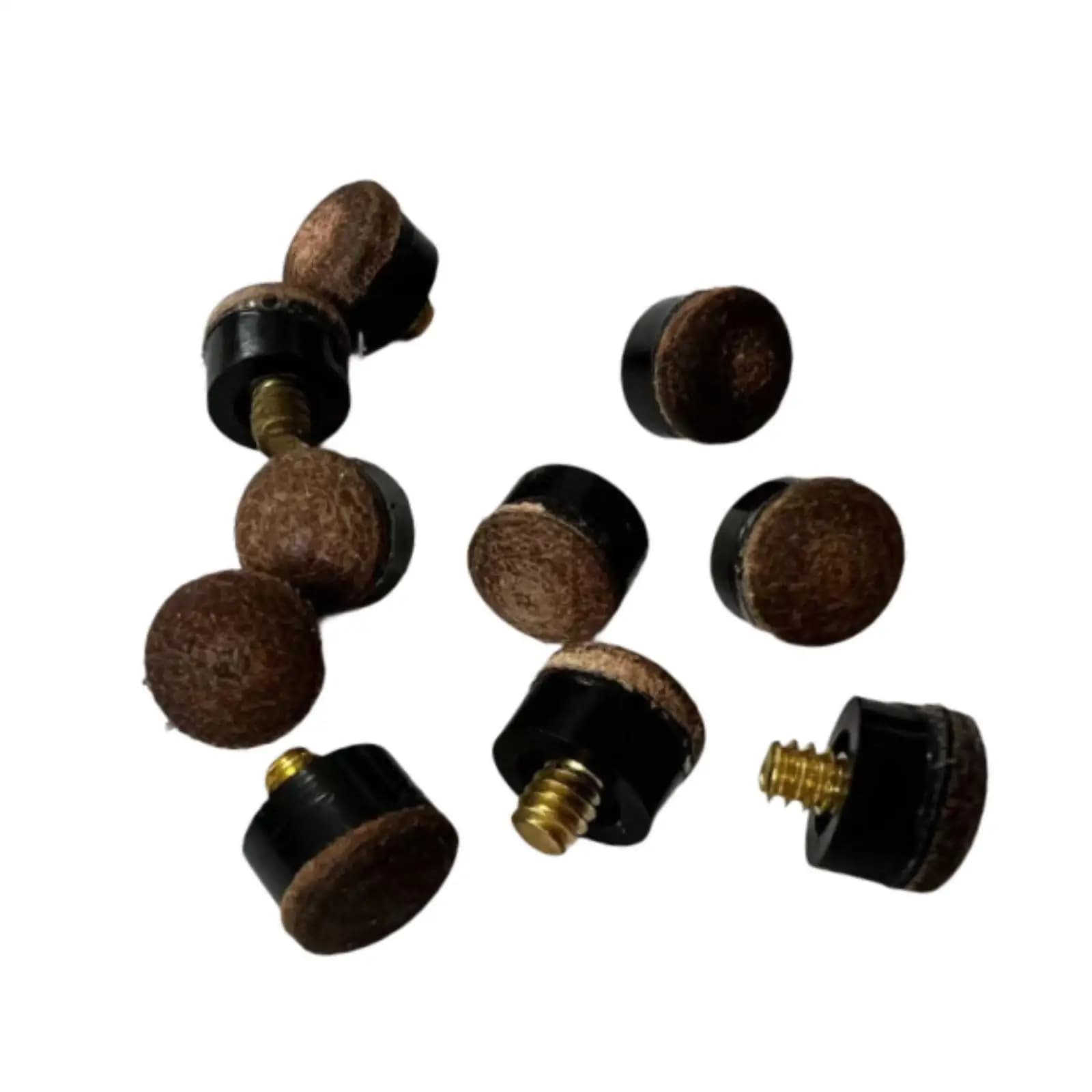 Accessori per Biliardo: Punta di Ricambio in Pelle PU Avvitabile per Riparazione e Manutenzione Stecche da Snooker e Pool