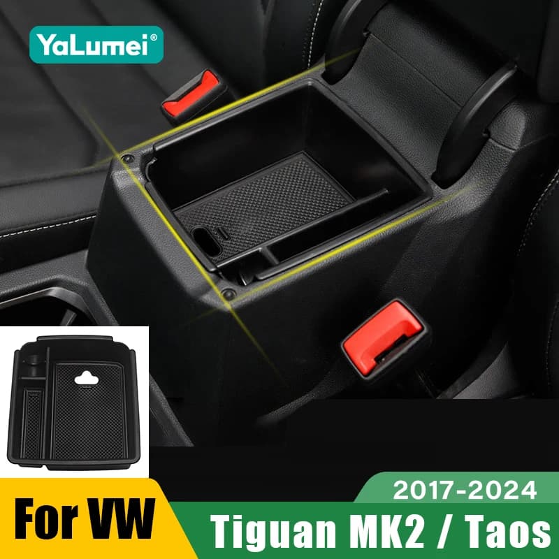 Per Volkswagen VW Tiguan MK2 2017 2018 2019 2020 2021 2022 2023 2024 Taos 2022-2024 Auto Bracciolo Centrale Box Accessori di Stoccaggio