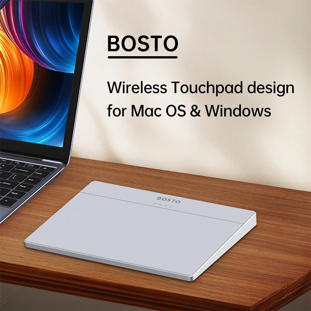 T02 2.4G Bluetooth Touchpad Track Pad portatile Multi-Gesture Type-C Mouse trackpad ergonomico ricaricabile per notebook Tablet PC