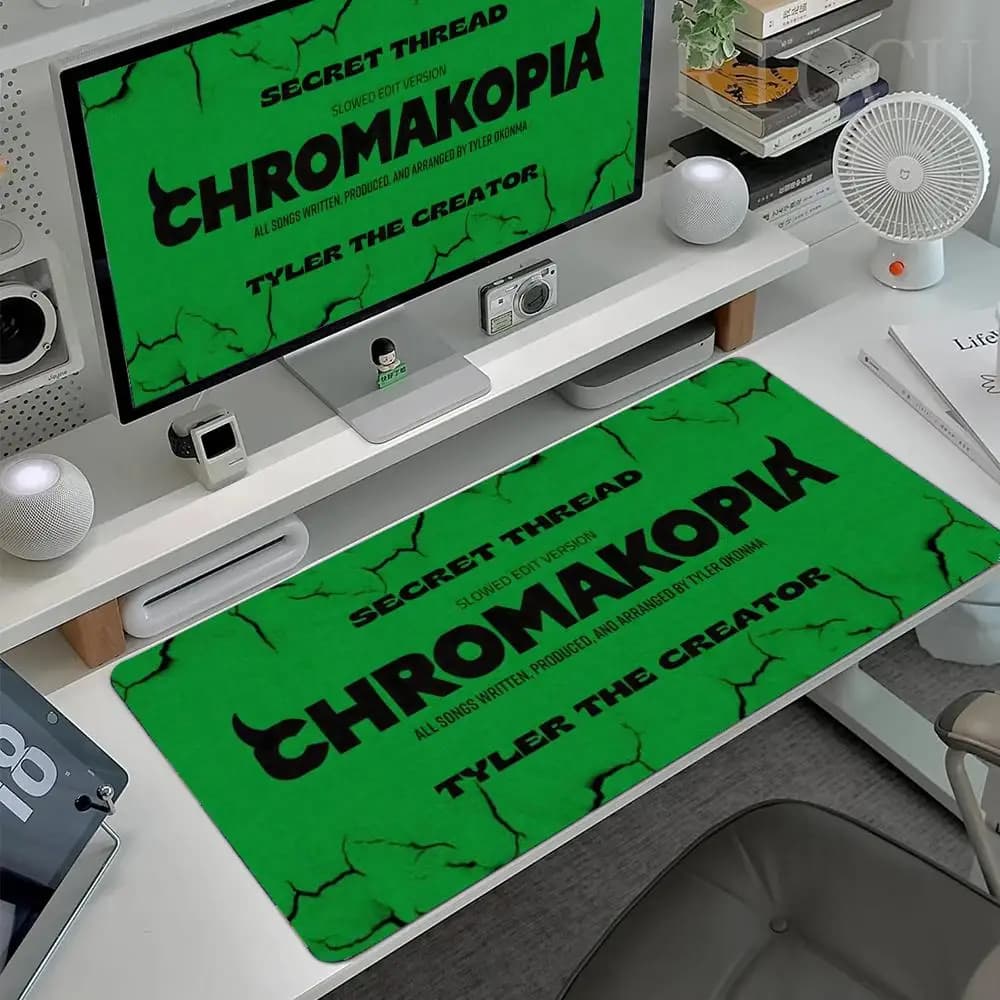 Tappetino per mouse Chromakopia, tappetino per mouse da gioco grande, con bordi rinforzati, tappetino spesso per tastiera e scrivania