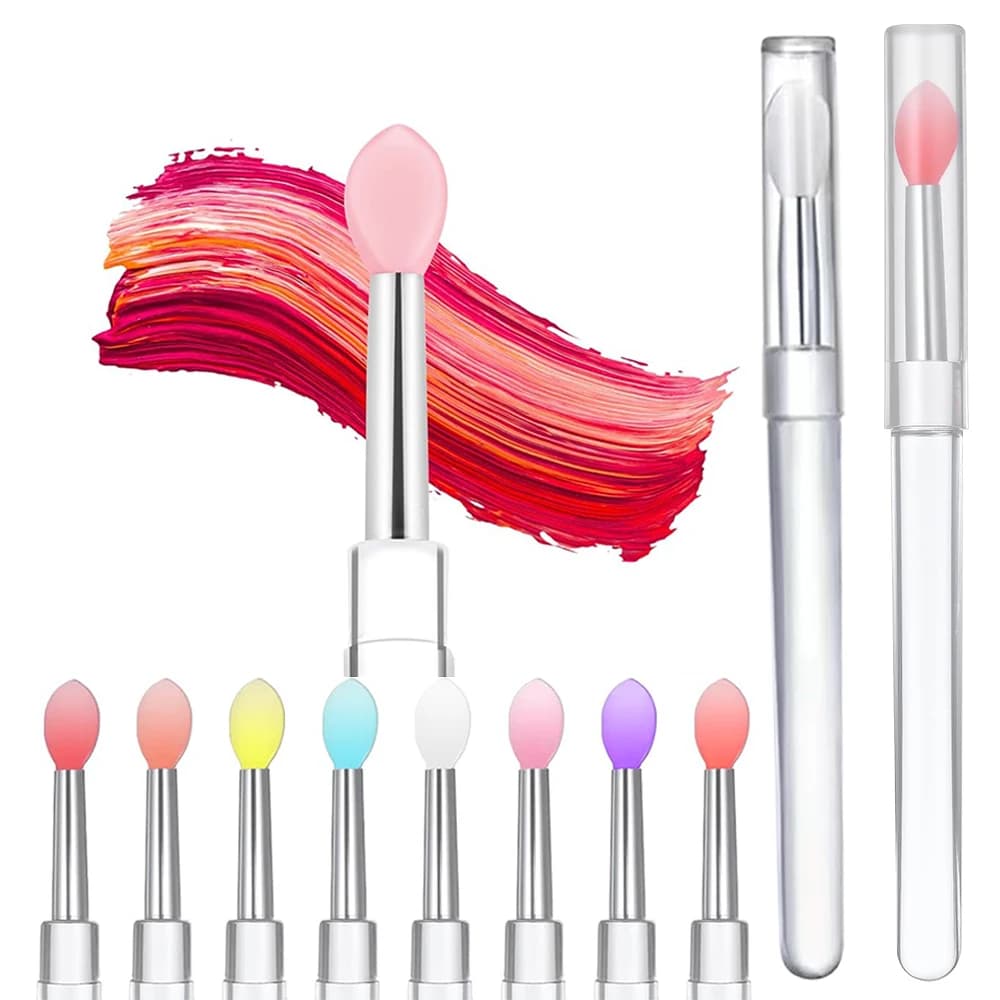 1PC Pennello Labbra Riutilizzabile in Silicone, Applicatore Trasparente per Maschera Labbra, Strumento per Rossetto, Lucidalabbra, Pennelli Ombretto, Strumenti Trucco