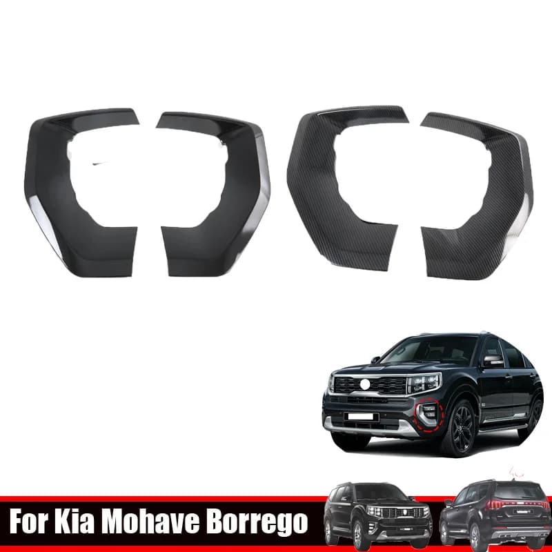 Per KIA Mohave Borrego 2020 2021 2022 ABS nero fendinebbia protezione della lampada copertura del paraurti anteriore fendinebbia sopracciglio palpebre copertura Trim