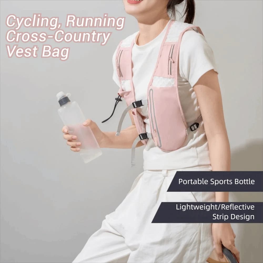 Reflective 4L Race vest Waterproof with 500ML, Breathable, for Hydratation during the Race