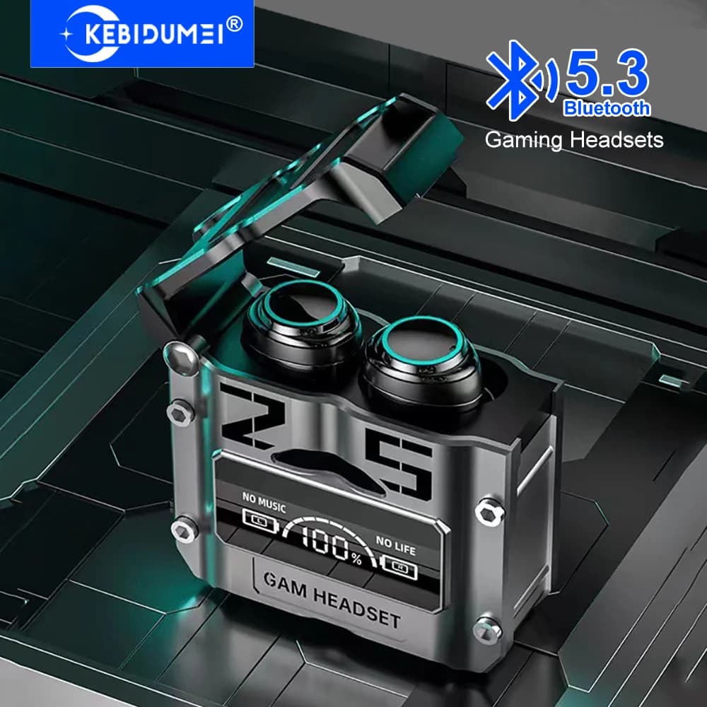 KEBIDUMEI Bluetooth Headphones 5.3 Low Latenza Wireless Headphones for Gaming Stereo HiFi Headphones with Reduction of Noise for HUAWEI