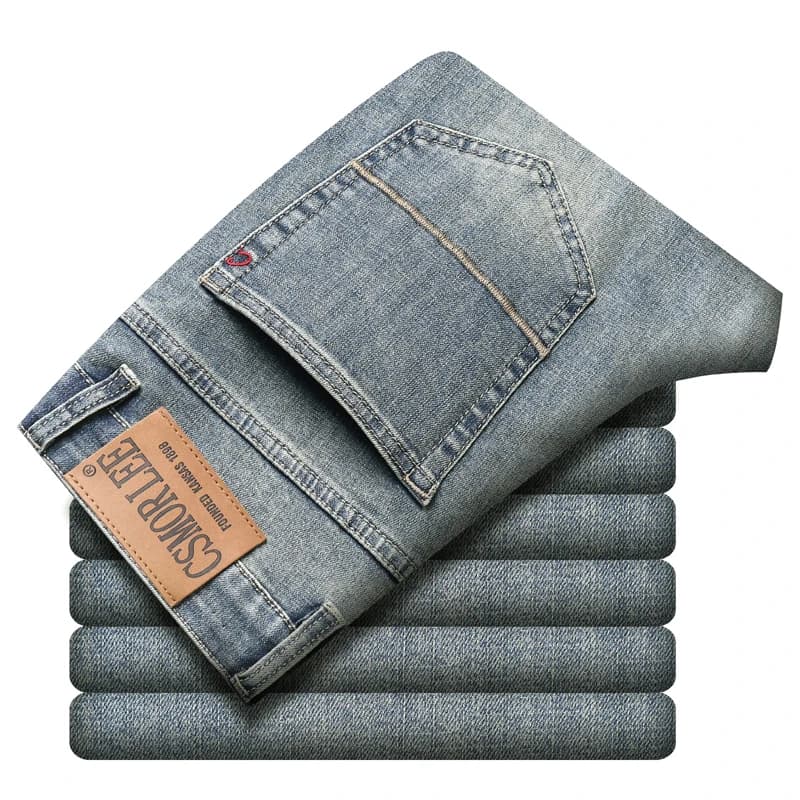 Retro Nostalgic Jeans for Men in Spring/summer Slim Fit Straight Leg High-end Light Luxury Fashionable Versatile Trendy Pants