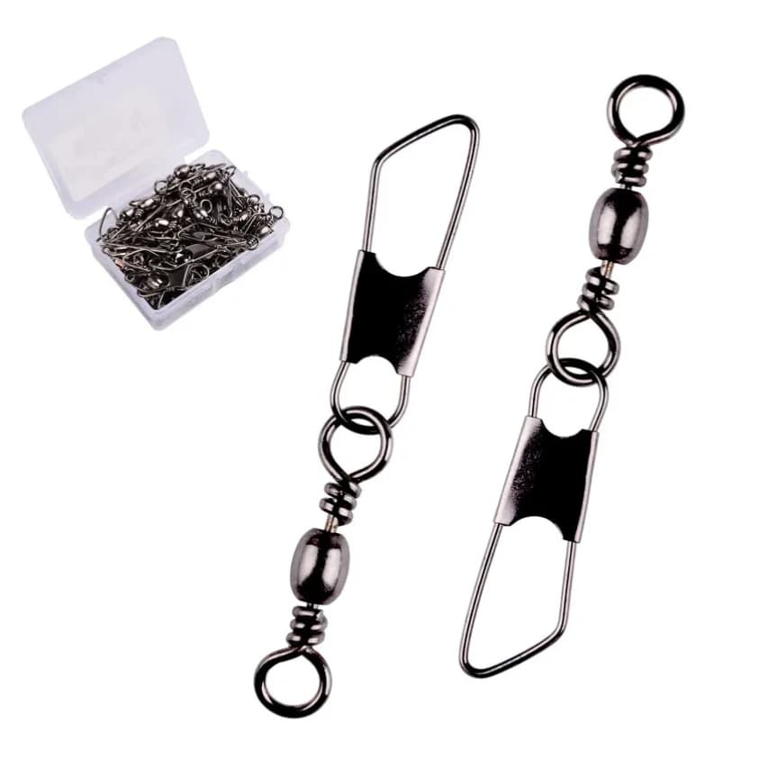 50 Pz/box Brass Barriers Fishing slides Solid rings Fishing pin Line Connector Love with Interlock Sliding Tool