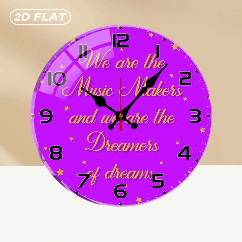 Silent Acrylic Wall Clock with Classic Lines, Round, Without Ticking, for Home Furniture, Office, Room, Living Room, Bedroom, Kitchen, Gift