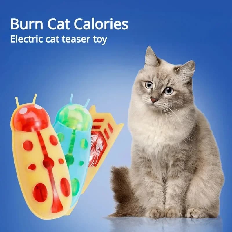 Cat Toys Electric Toothbrush Animal Toys Interactive Electric Bug Micro-nano Verme Flip Automatic Toy Miniature Nanomites