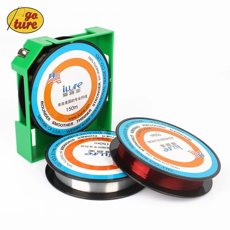 Goture Fishing Line 150M Fluorocarbon Rope Wire Carbon Fiber Leader Saltwater Fly Line Super Strong Monofilament Carp Line