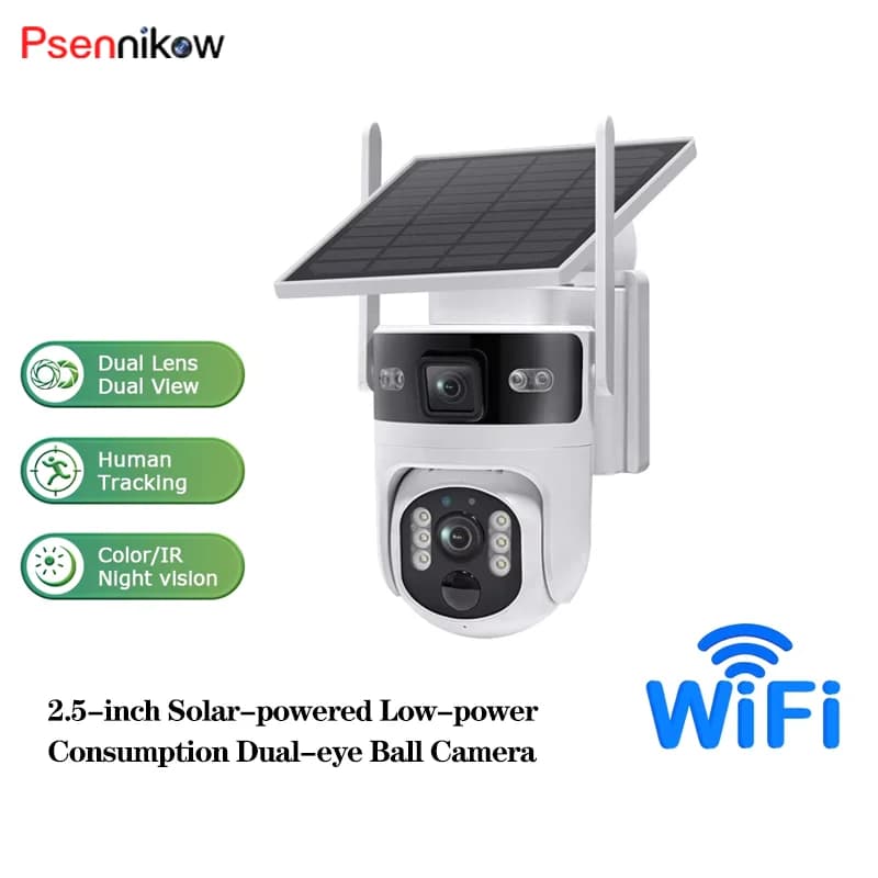 Alimentazione telecamera solare 3MP APP ICAM365 Doppia lente 4G/WIFI IP Full Color AI Rilevazione umanoide Sicurezza domestica/esterna CCTV Baby Monitor
