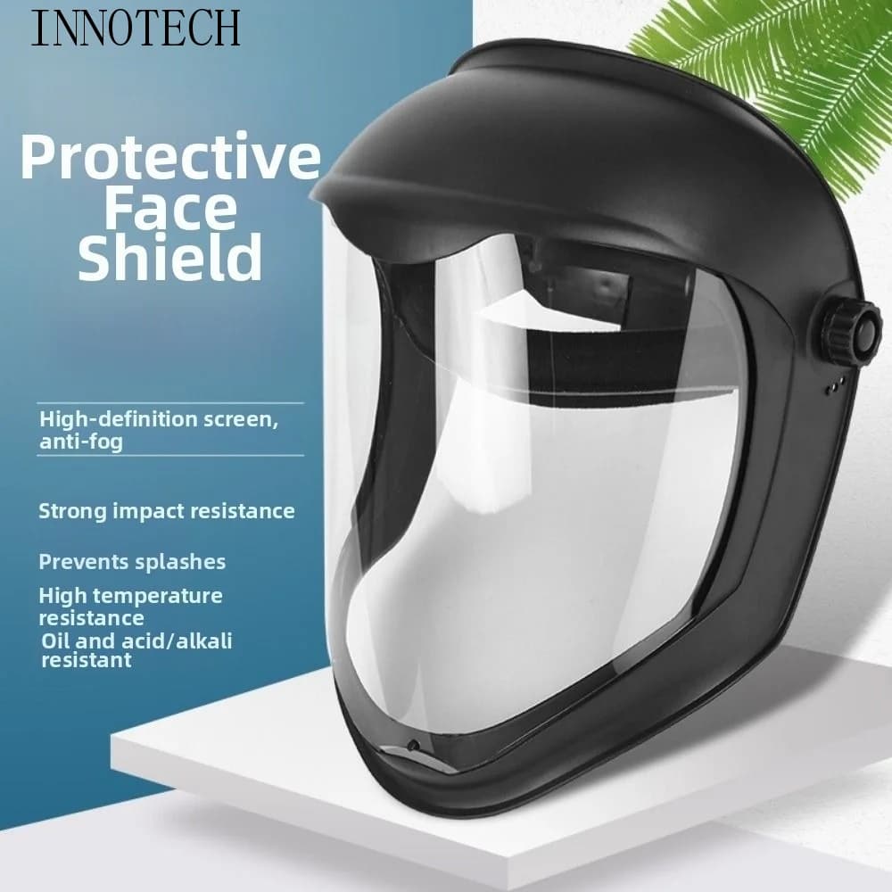 Reusable Anti Fog Full Face Shield Anti Splash Dustproof Safety Visor Lightweight Durable Transparent Mask Grinding