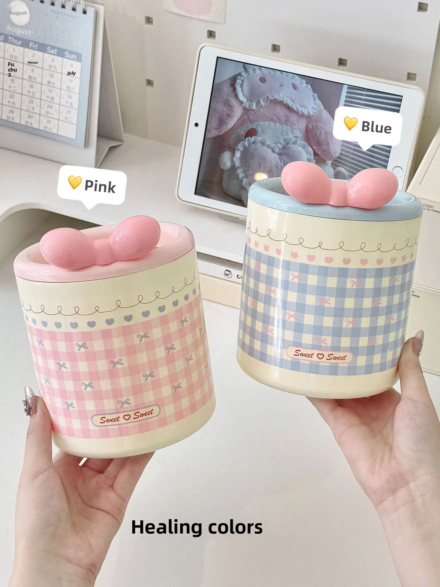 Elegante Cestino da Scrivania per Ufficio con Coperchio, Contenitore per Rifiuti di Carta, Cilindro di Stoccaggio Igienico in Plastica di Alto Valore Estetico