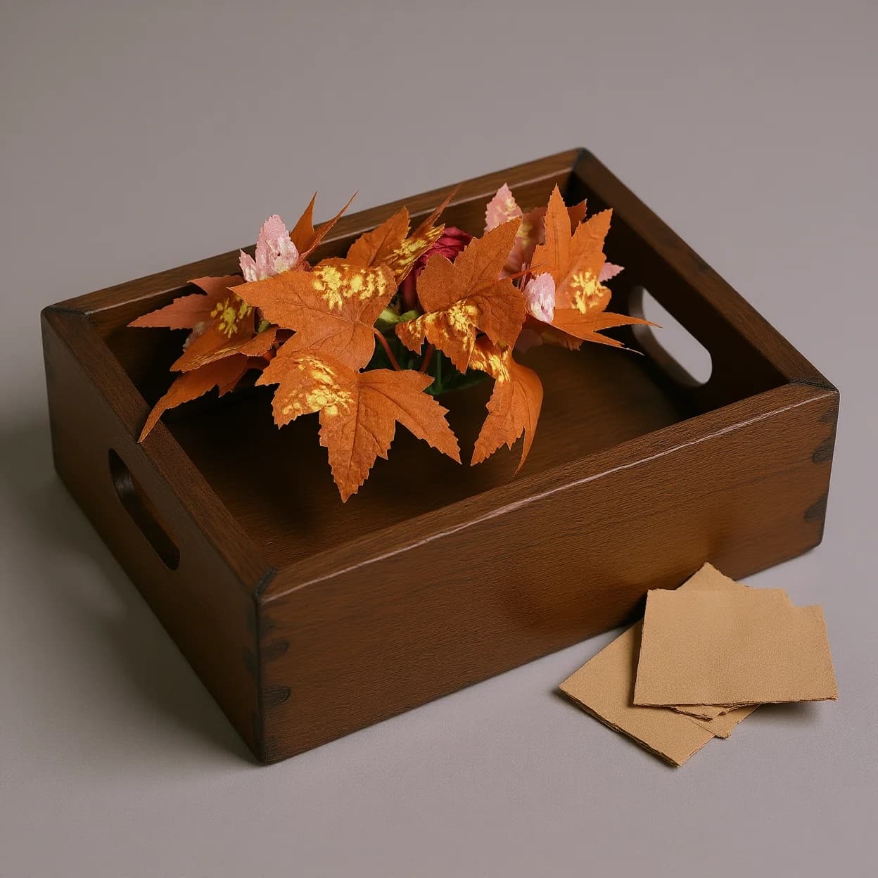 Decorative Flower Wreath Autumn Halloween Table Decoration Maple Leaf Wreath Artificial Festival Candle Holder For Event Themed