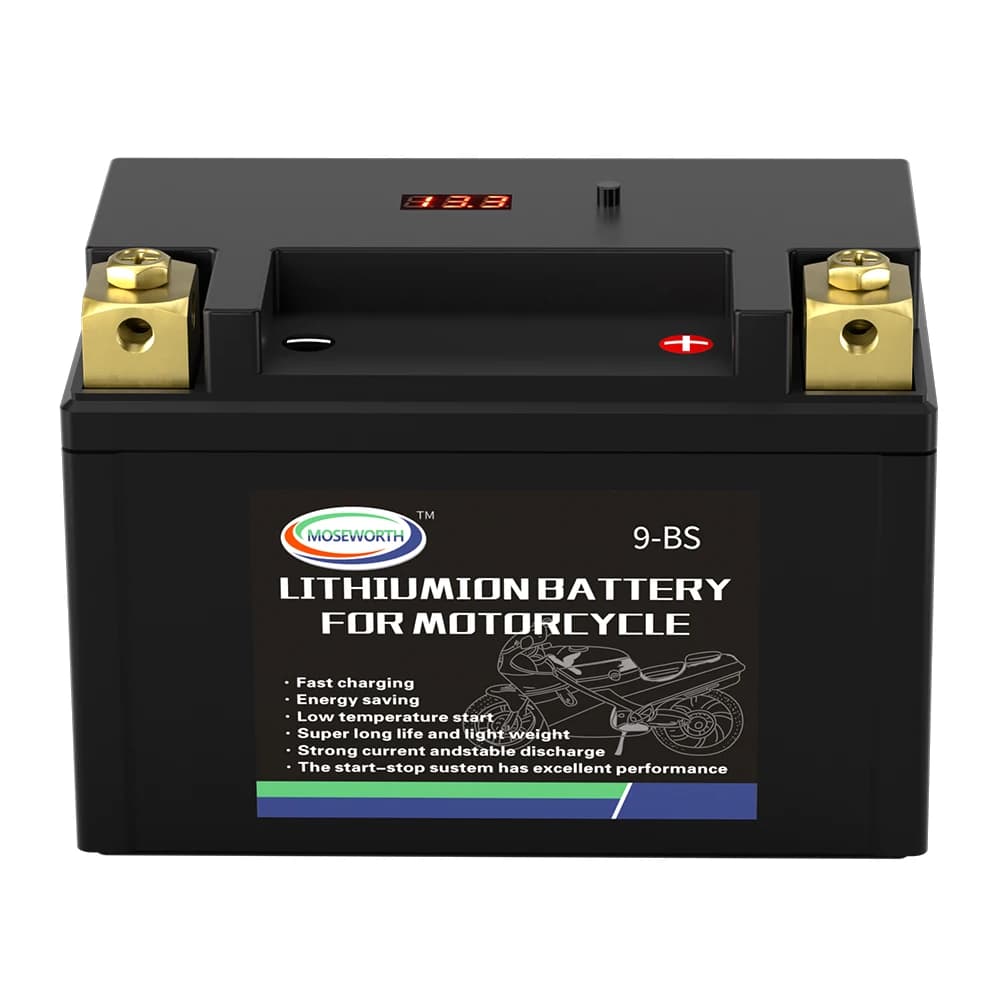 Batteria moto 9-BS 12V 8Ah CCA350 LiFepo4 batterie di ricambio portatile Power Bank Jump Starter per Scooter elettrico ATV UTV
