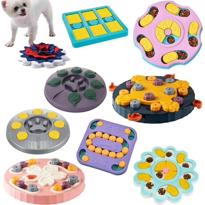 Giocattoli Puzzle per Cani, Dispenser di Cibo Interattivo a Lenta Erogazione, Ciotola Antiscivolo per Alimentazione Lenta, Aumenta l'Intelligenza, per Cani e Gatti