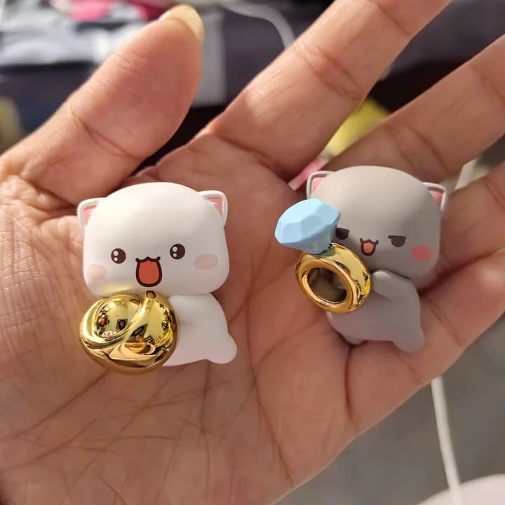 Mitao Cat Peach e Goma's Sweet Mini Universe Series Blind Box, Statuetta Anime Gatto, Giocattoli da Collezione, Scatola Misteriosa a Sorpresa, Regalo