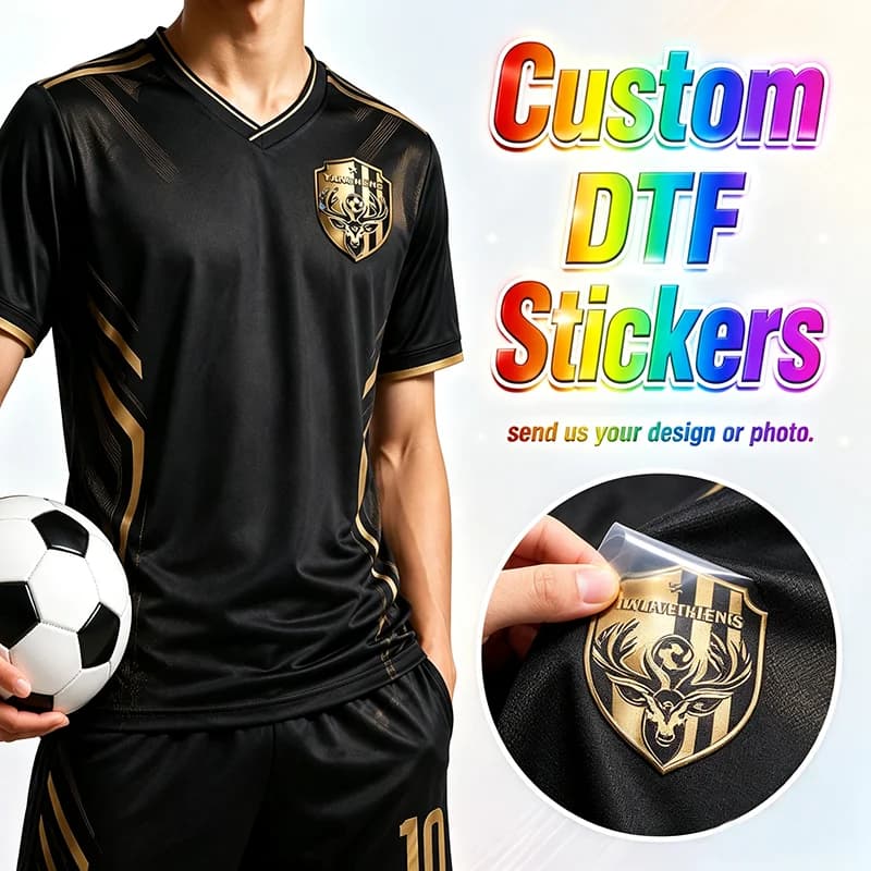 1-100 pcs Custom Logo or Photo Printing Image DTF Heat Transfer Printing Ironing DIY T-Shirt Bag Sticker Transfer Ready to Press