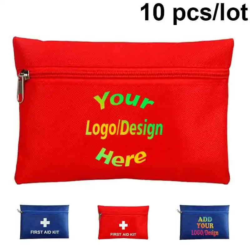 10pcs Customized Zipper Small Bag First Aid Kit Storage Bag Emergency Survival Bag Print Logo Promotional Gifts