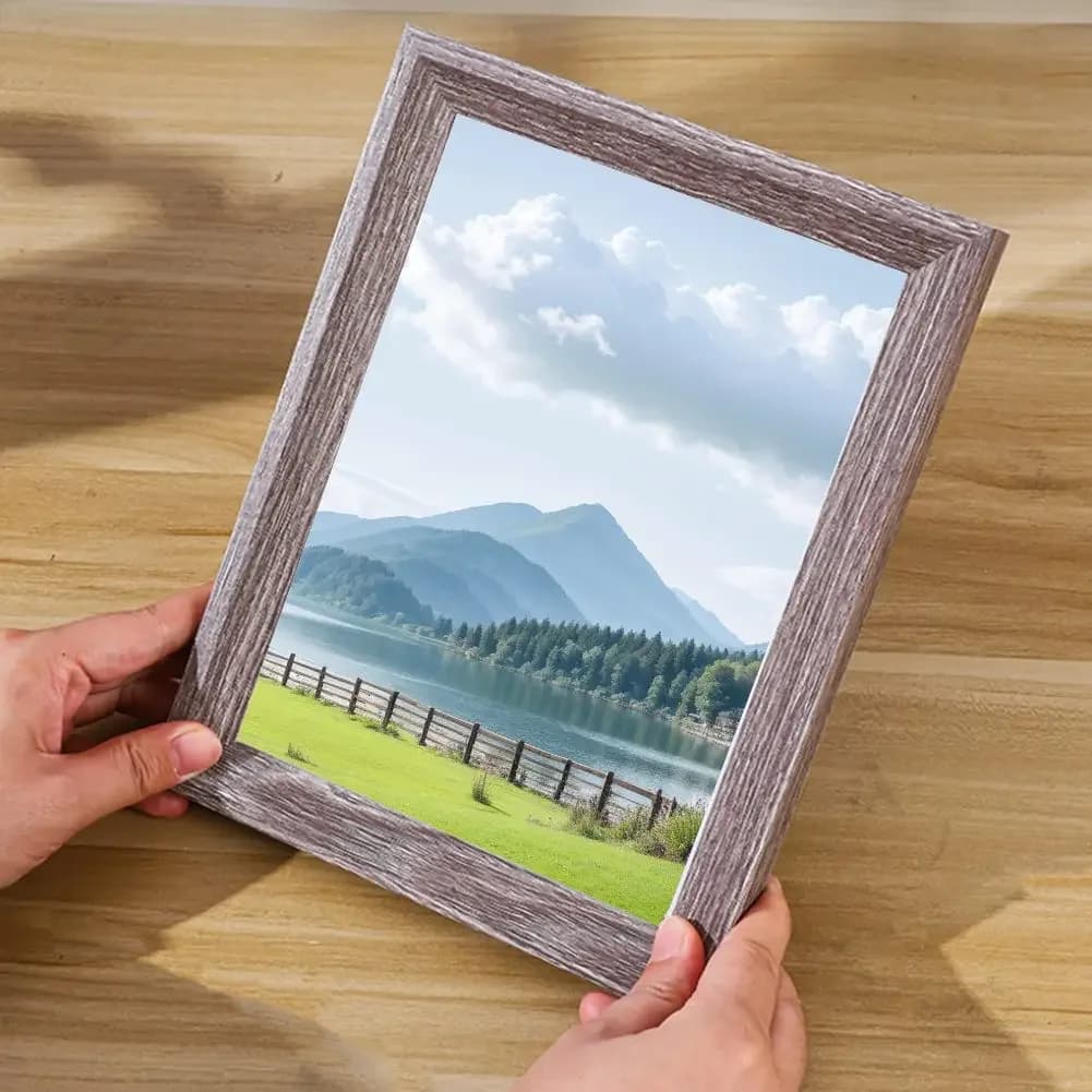 Frame for Certificates 24x33 cm, Elegant Design, Table Frame with Clamp, Vertical and Horizontal Orientation